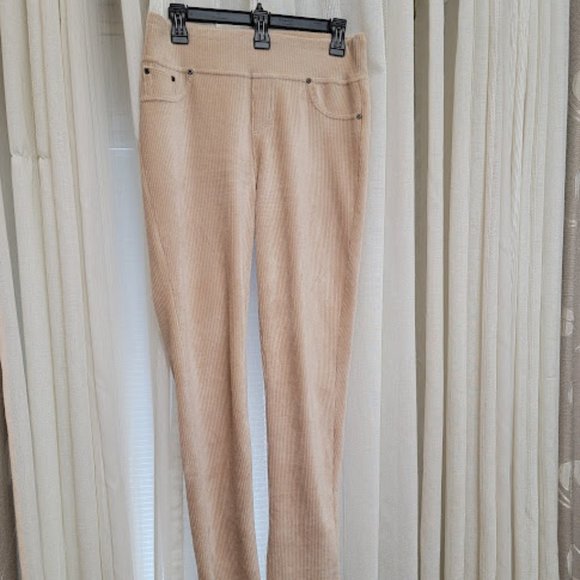 Hem & Thread Pants - Khaki Corduroy Pull on Pant Size Large